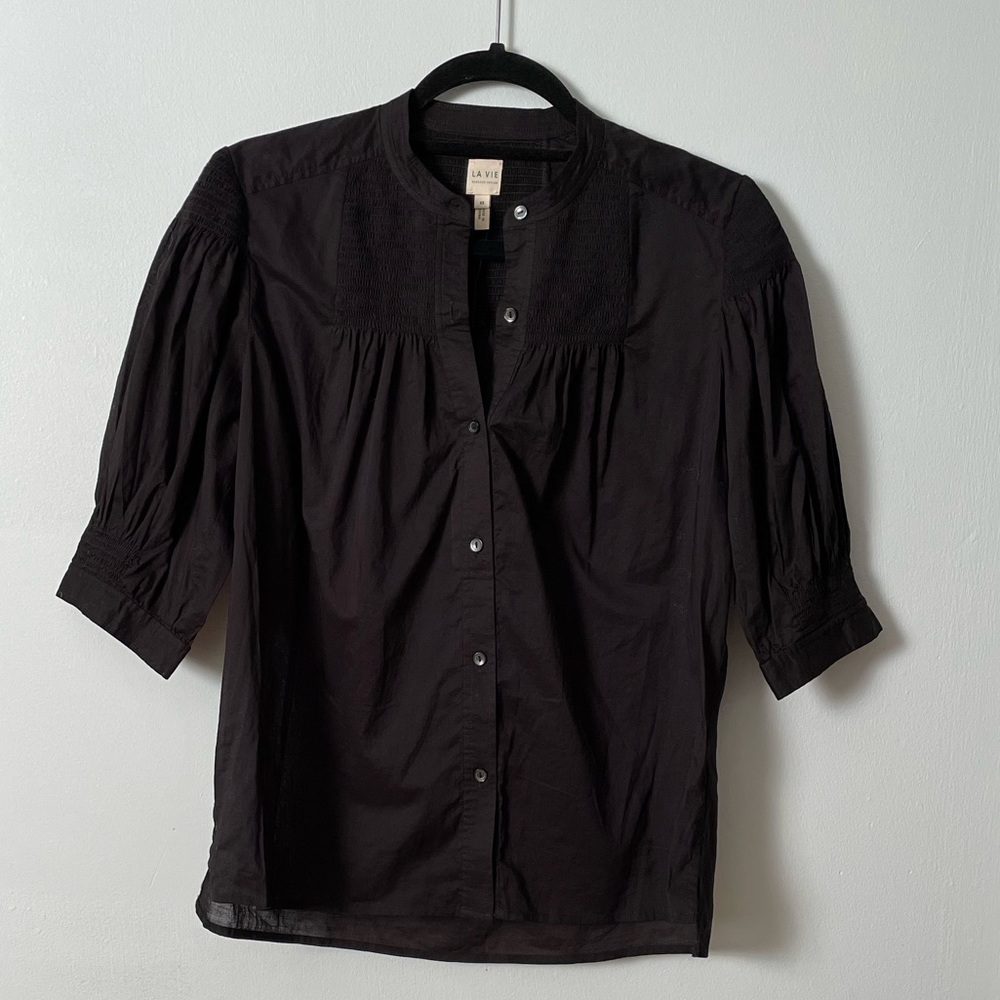Rebecca Taylor La Vie NWT Short Sleeve Voile Blouse